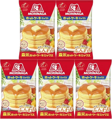 【まとめ買い】森永 ホットケーキミックス 600g (5個セット オリジナルおみくじカード付き)