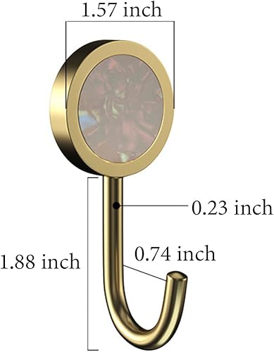 Miniatura 5 de Paquete de 2 ganchos adhesivos, ganchos de pared de latón, gancho para toallas de baño, ganchos autoadhesivos de pared sin clavos para entrada,