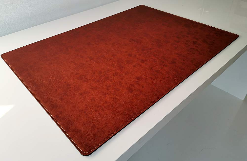 Schreibtischunterlage in Lora Leder 60 x 40 cognac braun