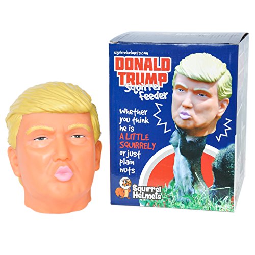 Donald Trump Squirrel Feeder, Perfect for Political Gag Gifts or for a Gift Exchange, Keep Squirrels Away from The Bird Feeder and Entertaining You Instead
