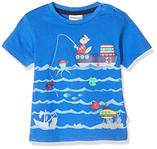 Salt & Pepper Baby-Jungen 03224103 Strampler, Blau (Strong Blue 483),...