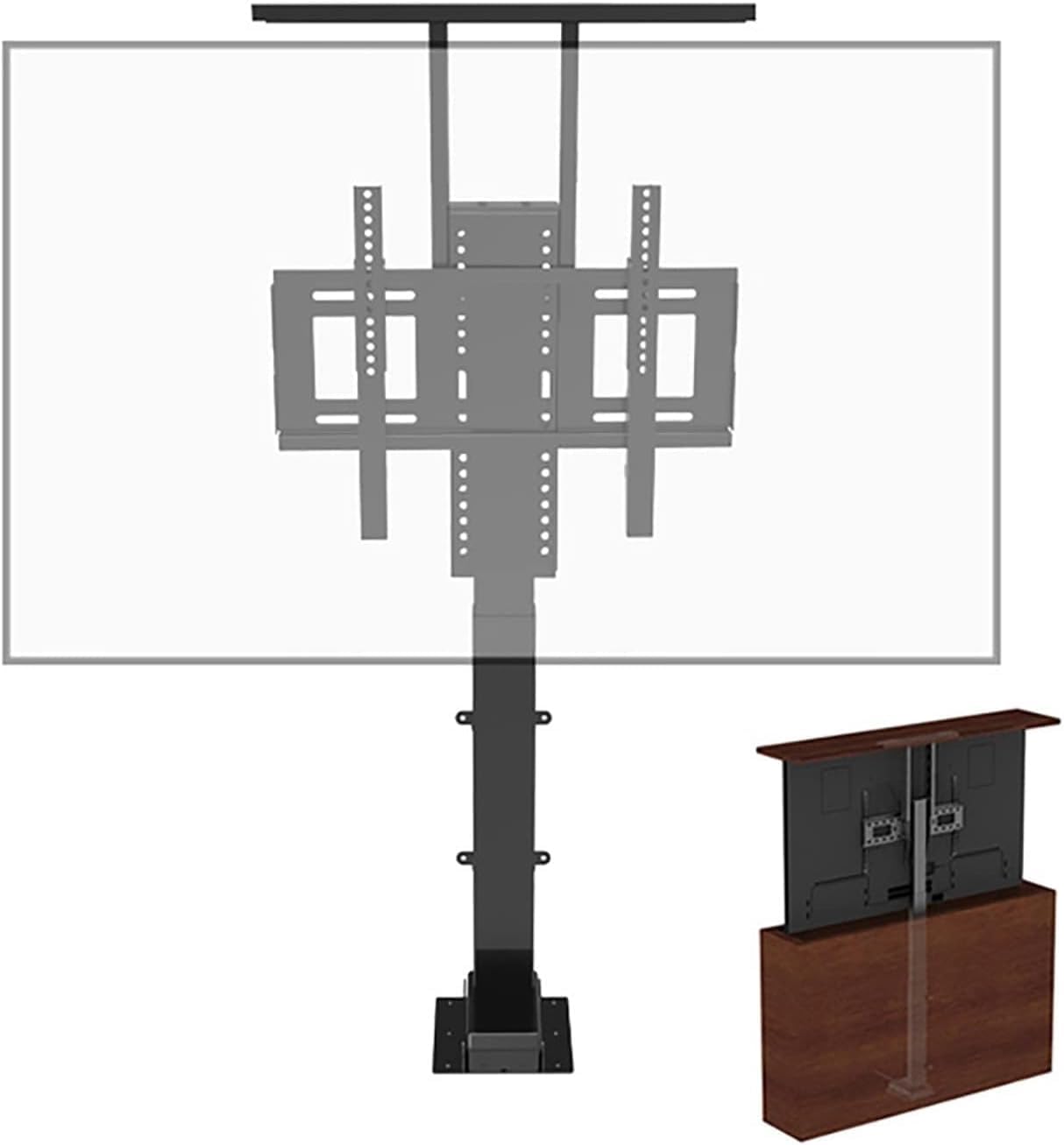 Support TV motorisé de plafond pour cacher la télévision dans un meuble