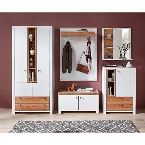 Stella Trading SERPIO-Scarpiera con Seduta Bianca