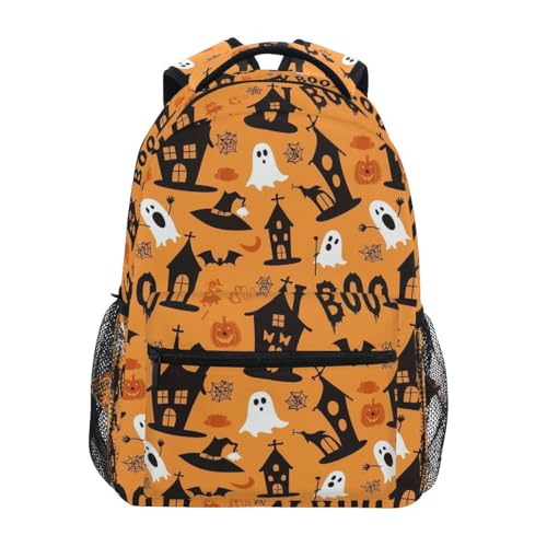 Sac à dos d'Halloween étudiant grande capacité léger durable multicolore S