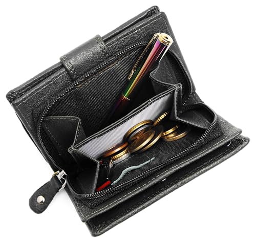 Image of WildHorn Leather Wallet for Women (Black)