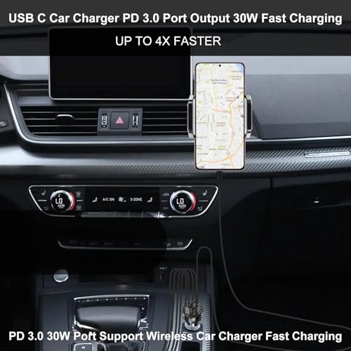 USB C Car Charger Adapter, 5 Ports 75W PD 3.0 Car Phone Charger Fast Charging Compatible with iPhone 16/15/14/13 Pro Max Series, iPad Pro, Galaxy S24/S23/S22/Note 20, Android, Pixel. image 5