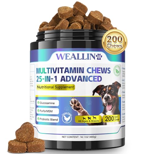 WEALLIN Multivitamin Dog Supplements, 200 Chews