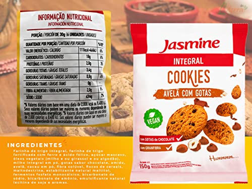 INTEGRAL COOKIES AVELÃ COM GOTAS DE CHOCOLATE - 150g