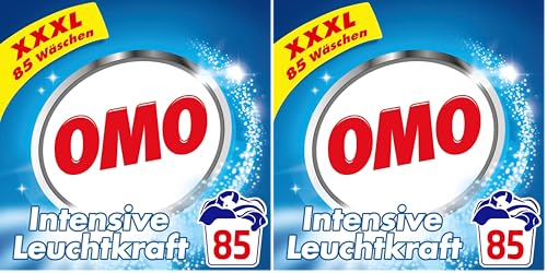 Omo prašak za pranje rublja XXXL jaki deterdžent za intenzivan sjaj i higijensku svježinu 85 WL (pakiranje od 2)