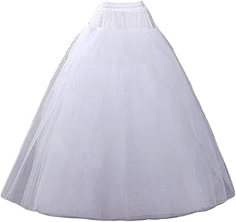 A-line Hoopless Petticoat Crinoline 4 layers Underskirt Slips for Wedding Dress Plus Size