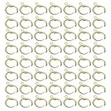 40 piezas de pendientes de gancho francés chapados en 14 quilates, ganchos redondos de metal para pendientes, ganchos para hacer joyas, suministros adecuados para manualidades
