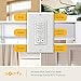 Somfy DecoFlex Wirefree RTS Wall Switch - 5 Channel - Pure White Tone - Control RTS Shades, Blinds, Curtains - Battery Pre-Installed, Button Labels, & Mount Included - #1810813