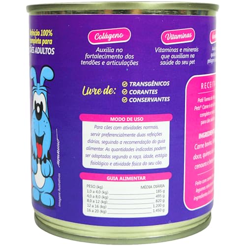 TURMA DA MONICA PATÊ LATA CÃO - CARNE LATAS DE 280g