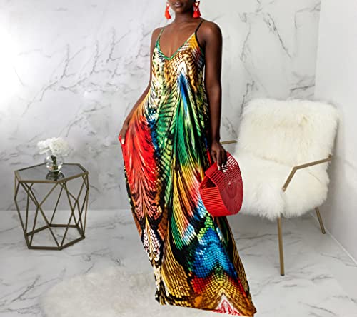 Image of SheKiss 2026 Women's Casual Summer Floral Long Maxi Dresses Floor Length Sleeveless Plus Size Sundresses