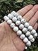 White Howlite Gemstone Round Bead Adjustable Bracelet 10mm, Genuine Crystal Bead Bracelet, Gift for Men & Women (White Howlite)