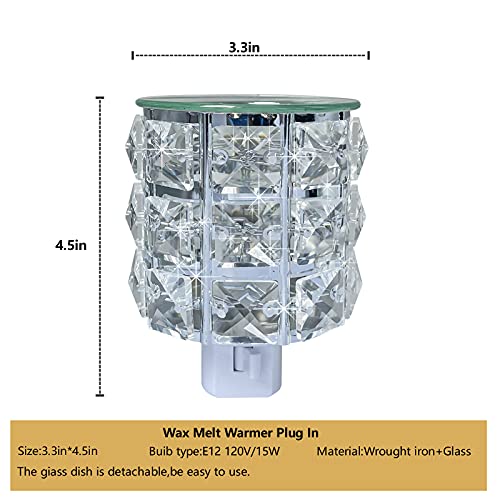 Mepllivs Warmers Pluggable Fragrance Warmer- Decorative Plug-In For Warming Scented Candle (Silver) #TOP2