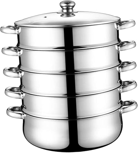 YARNOW Olla de acero inoxidable para salsas, vaporera, utensilios de cocina, vaporizador de verduras, utensilios de cocina, ollas, cacerola, cesta