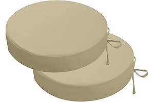 idee-home Big Round Chair Cushion Set of 2