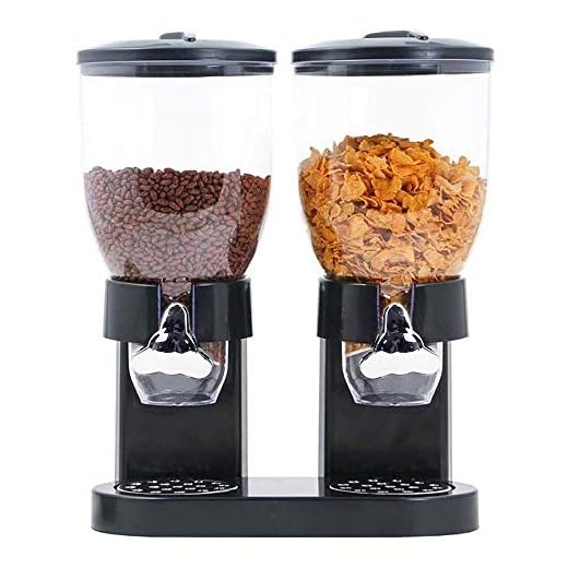 YIZHE 2 dispensadores de cereales de desayuno de 3,5 litros, dispensador de cereales con 2 recipientes