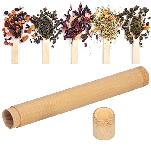 Tea Canister, Bamboo Tea Jar Portable Round Shape Handmades Tea Box Tube Jar Tea Storage Container Storage For Tea Coffee Beans Nuts #TOP1