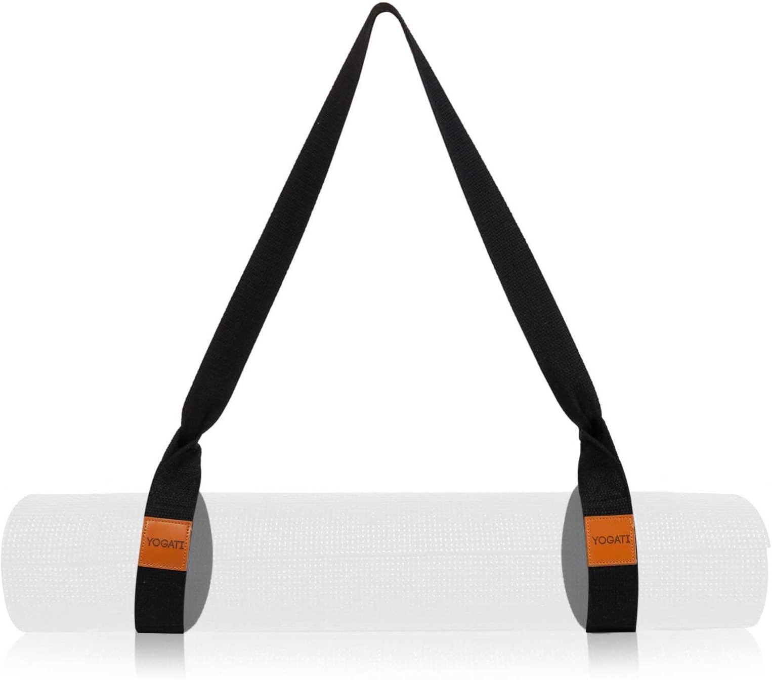 Premium Black Yoga Carry Strap - Adjustable, Durable Cotton Material, Lightweight - Ideal for Yoga Mat Storage and Stretching