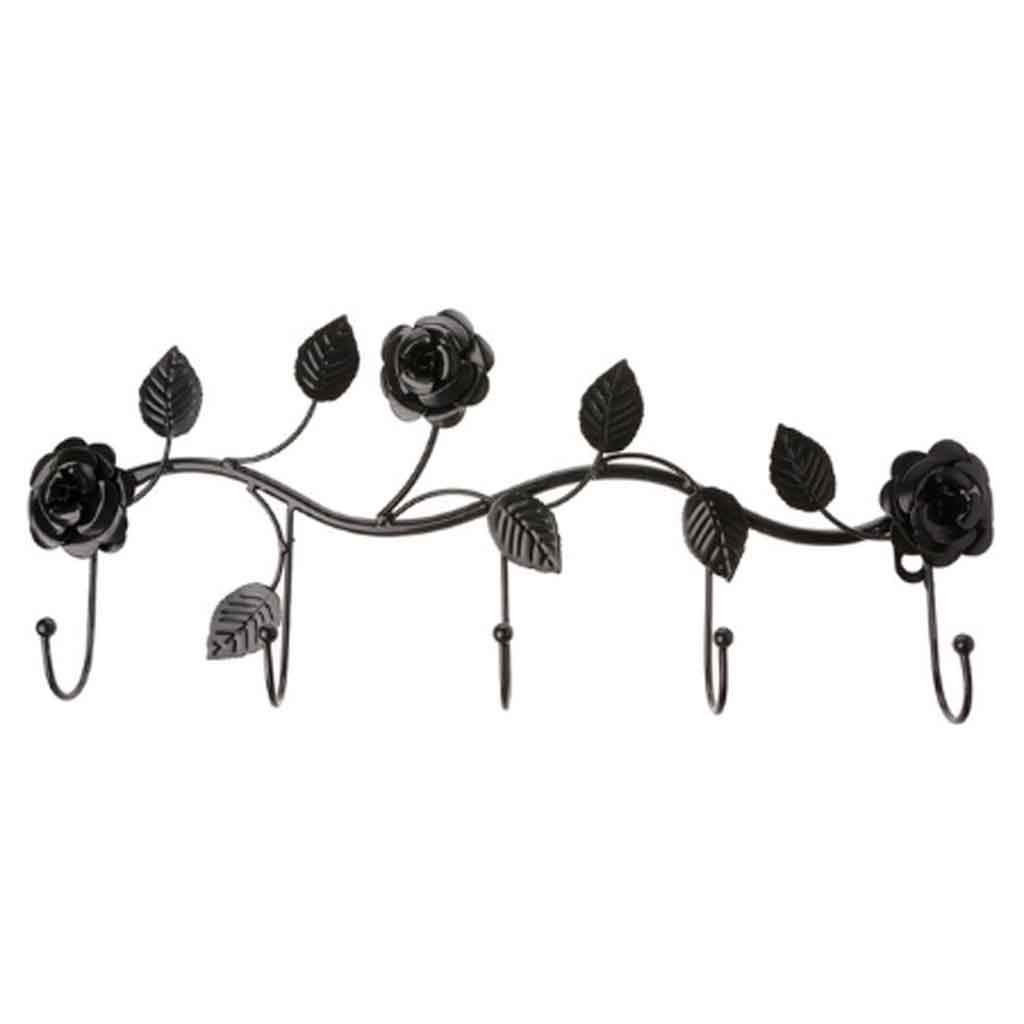 Mobygkfy White-Simple Starry Sky9 Iron Hooks Vintage Iron Rose Leaves Hook Coat Hat Bag Hanger Organizer Holder Wall Decor(White-Simple Starry Sky9)