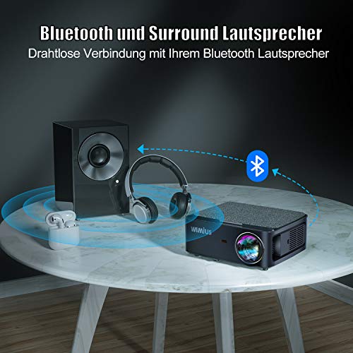 Beamer, Full HD 1080P 8500 lumen beamer 5G WiFi Bluetooth beamer ondersteuning 4K video, LED home theater video beamer… - Image 5