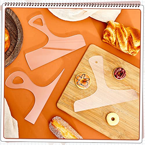 3 Pcs Router Templates For Woodworking Large Charcuterie Board Handle Template Cutting Board Template Clear Acrylic Templates Angled Curvy Tracing Stencils Guide Tools For Kitchen (Basic Style) #TOP6