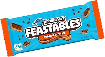 Feastables Mr. Boost Milk Chocolate Bar Sampler Variety Pack, 2.1 oz 60 g, 4 pieces