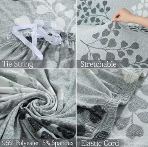 Image of HK Printed 5 Seater Sofa Cover Big Elasticity Cover Stretch Universal Sofa Slipcover 5 Seater (3 Seater Size 185-230cm and 1 Seater Size 90-145cm)