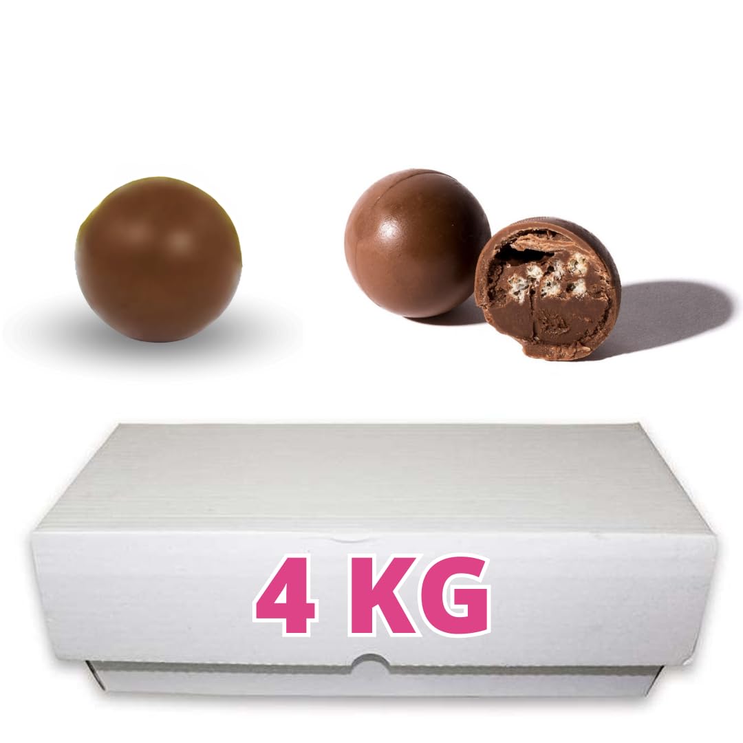 Bombones de chocolate con leche y arroz inflado - Bombones Crocanti o crujientes (4000 Gramos)