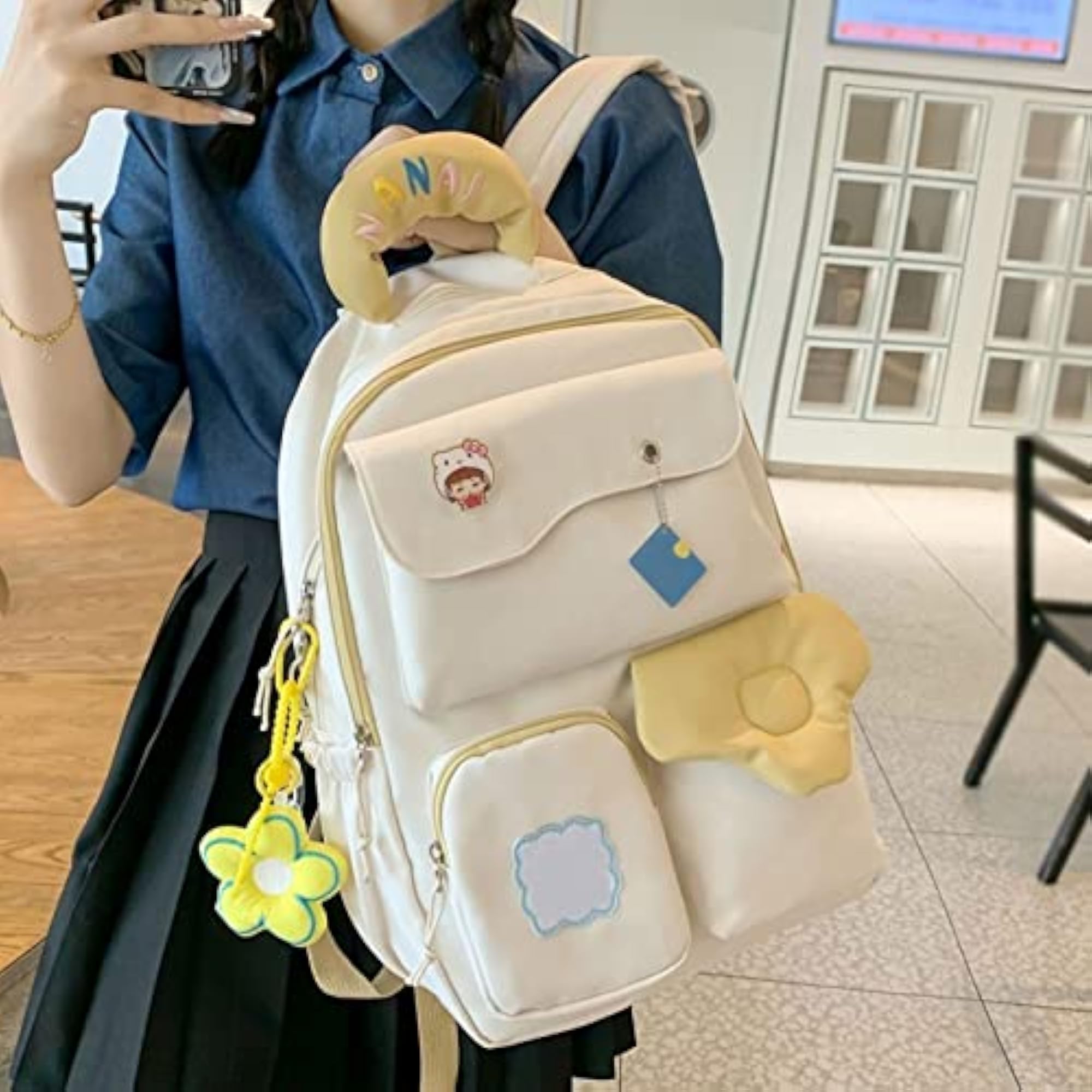 Nylon Waterproof Travel Backpack, Large Capacity