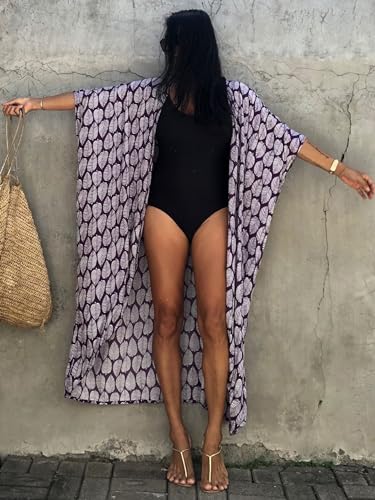Image of Kaftan Dresses for Women Plus Size Summer Beach Dress with Print and Swim Cover Ups