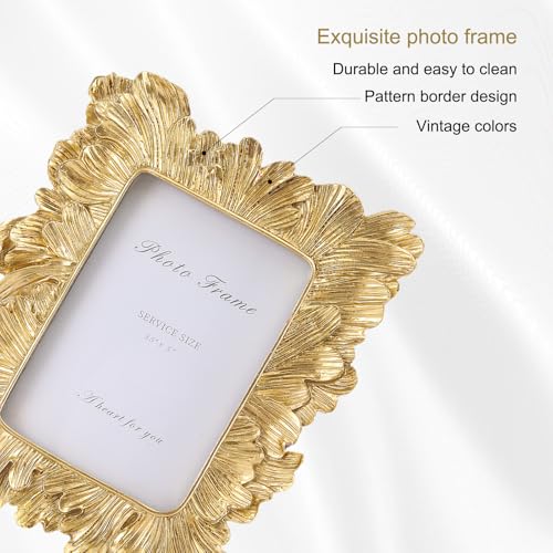 Image of 3x5 Gold Picture Frames, Picture Frame for Table Top Display and Wall Hanging Home Decor (Gold, 3.5x5 Inch)