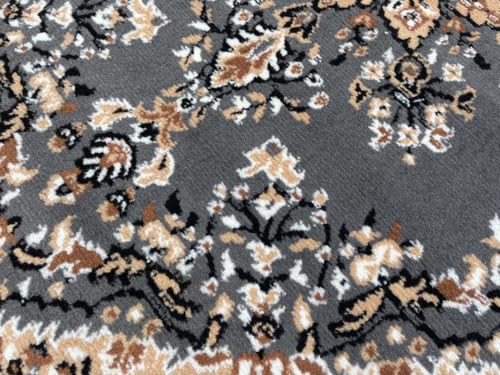 Image of TTC THREAD & TEXTURE CARPET Traditional Comfort: Power-Loomed Carpets for Living Room- Every Space Area Rug Color Grey Size 7x10 Feet (210x300cm)