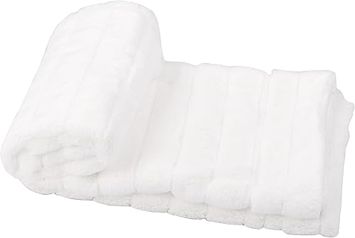 Miniatura 7 de Home Soft Things Super Mink - Manta de piel sintética de 60 x 80 pulgadas, color blanco brillante, lujosa manta mullida y elegante con respaldo de
