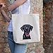 Black Lab Tote Bag - Labrador Tote bag -Black Lab Gifts - Dog Tote Bag - Dog Gifts - Dog Totes - Handmade - Canvas Tote - Shopping Bag - Lab Christmas Gift- Grocery Bag - Handbag - Beach Bag