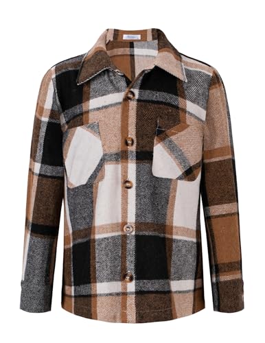 Arshiner Niño Camisa Cuadros Infantil Otoño Invierno Manga Larga