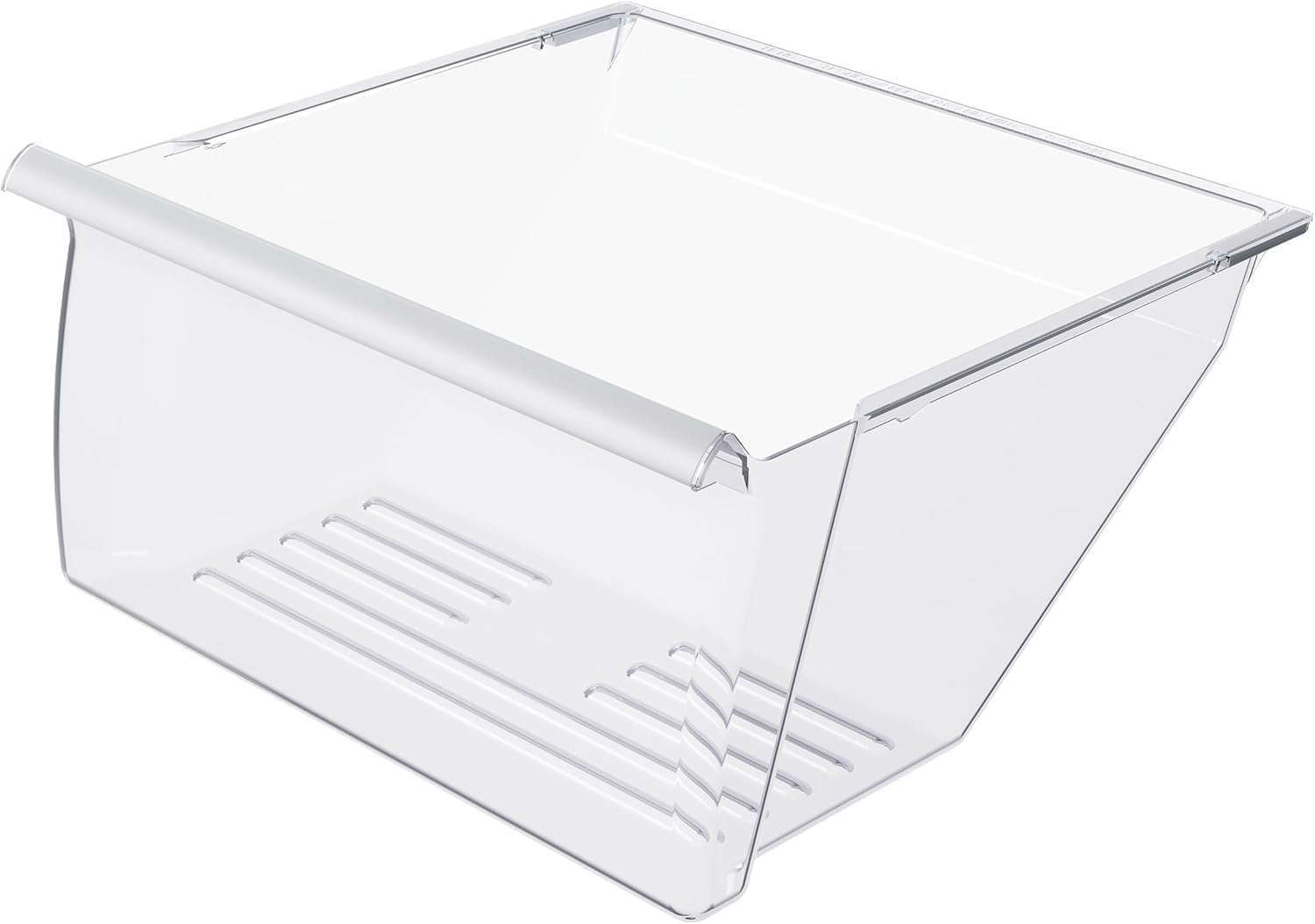 HECASA 2188664 Crisper Pan Drawer (Lower) Replacement for WP2188664 Compatible with Whirlpool, Kenmore, Maytag, Kitchen Aid Refrigerator W/White Handle