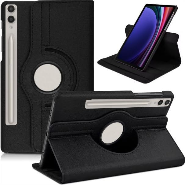 HYPERCASE Flip Case Cover for Samsung Galaxy Tab S9+ Plus 12.4 inch/S9FE+ Plus/S10+ Plus 12.4 inch Leather Stand Smart Case Cover 360° MultiAngle Rotatable Case Cover, Black (B0DCQ4HJTR) Amazon Price History, Amazon Price Tracker