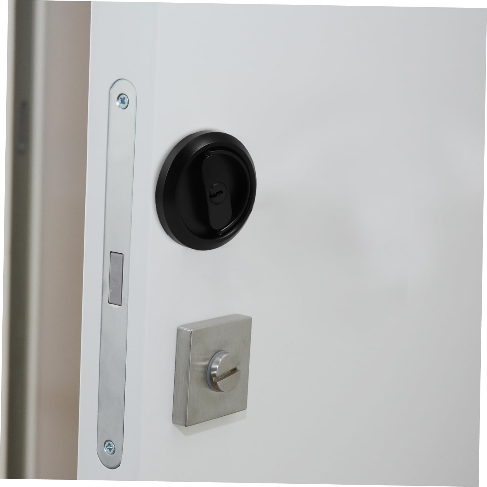 Serratura Scorrevole Invisibile Inossidabile Per Porte Maniglia Per Bagno Camera Da Letto e Cucina Sicurezza Aggiuntiva e Installazione Facile