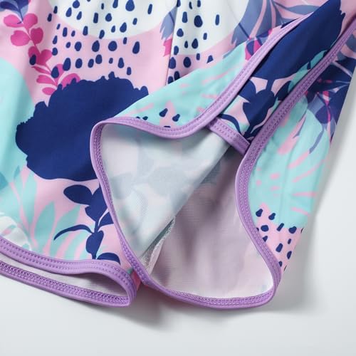 Image of DREAM BUS Toddler Girls One Piece Swimsuits with Boyshorts Little Girls Bathing Suit Summer Swimwear for 18M-6Y
