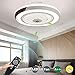 Produktbild Fan Deckenleuchte Kreative Moderne Deckenleuchte LED Dimmbar Deckenventilator Mit Beleuchtung Und Fernbedienung Leise Kinderzimmer Schlafzimmer Wohnzimmer Beleuchtun Schwarz