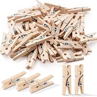 Mini Wooden Pegs - 100pcs Mini Pegs for Decorative Photo Wall - 25mm Wooden Natural small Peg for Holding Photo Paper, Clothes,Crafts Display