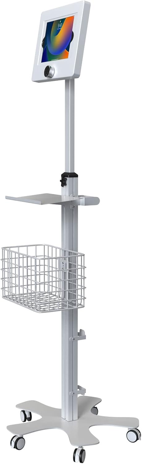 Mobile Medical Floor Stand - CTA Height Adjustable Digital Lock Workstation - iPad 11 (A16) - Pro 11-inch M4 - Air 11-inch M3- iPad 10th Gen - Galaxy Tab & More Tablets