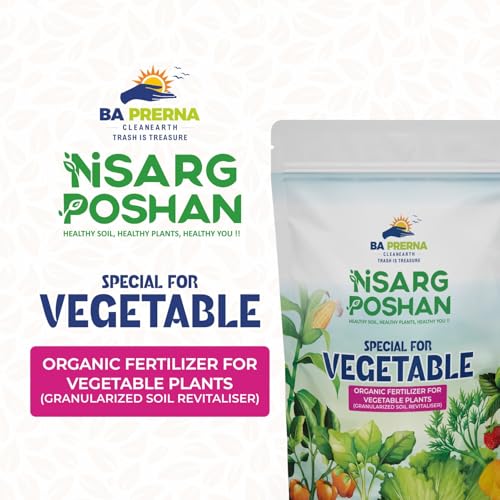 Image of Organic Fertilizer for Vegetable Plants - 1kg | 100% Natural NPK Granules | Boosts Root Growth & Soil Health | For Tomato, Chilli & Kitchen Garden