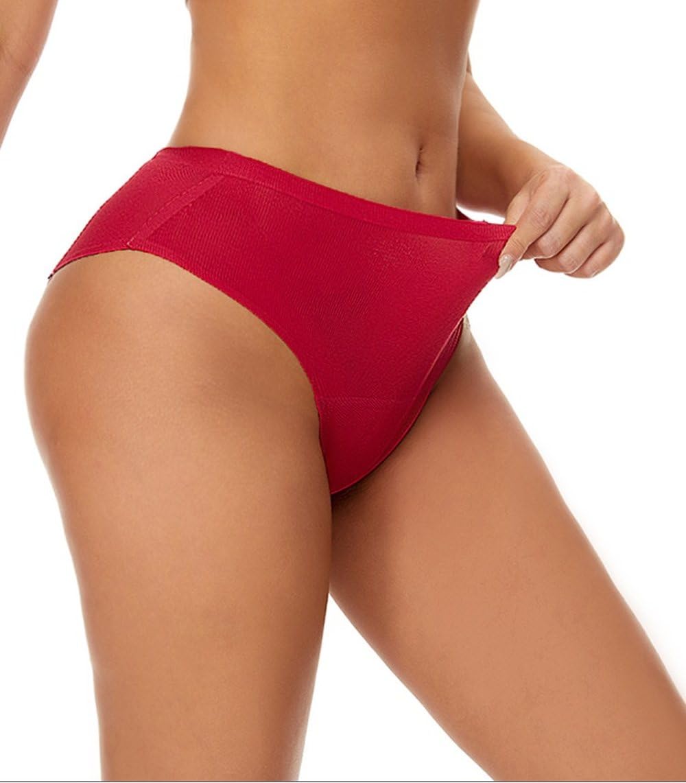 Bragas Menstruales para Mujer Bragas absorbentes a Prueba de Fugas de Cintura Media Ropa Interior Menstrual Bragas de algodón Con Protección para El Período Paquete de 5 Multicolor 4Xl