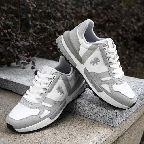 Image of Red Tape Men's Sneakers White Grey Mesh Round Toe Lace-Up
