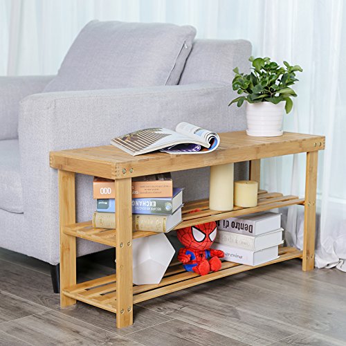 Songmics LBS90N Panca Scarpiera a 3 Livelli