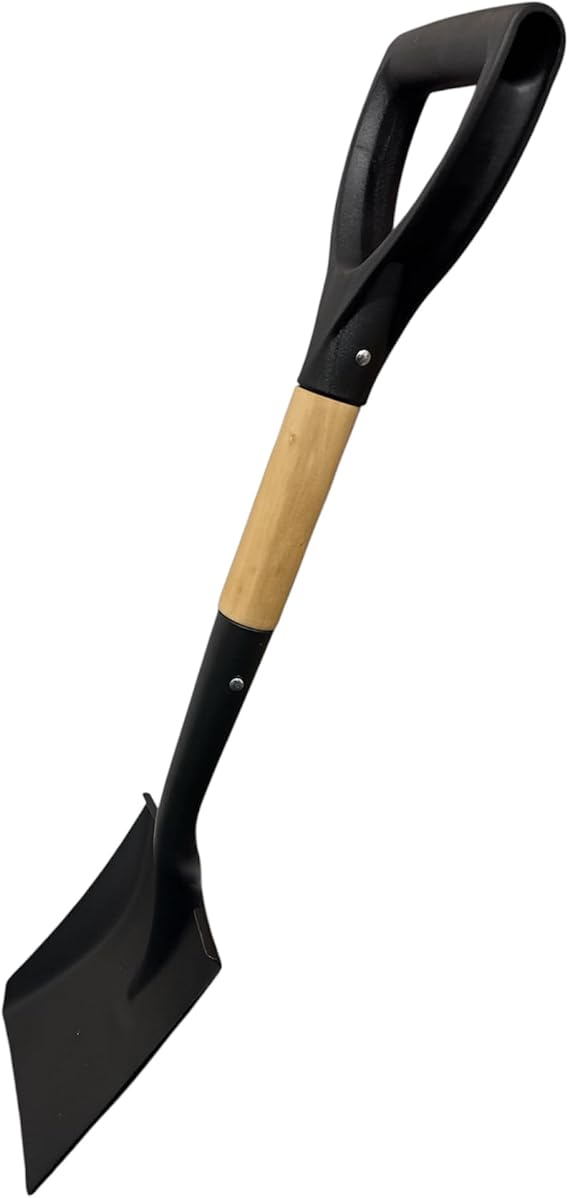 GardNTool Round and Square Head Micro Shovel Set With Wooden Handle Strong Durable Garden Gardening Tools Hand Tool Digging Spade Planting Lightweight Compact Weath [ ROUND & SQUARE MINI SHOVEL SET ]